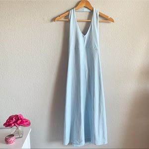 Patagonia Pale Blue Tie Back Halter Dress Medium